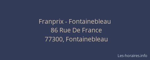 Franprix - Fontainebleau