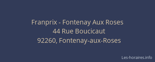 Franprix - Fontenay Aux Roses
