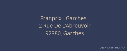 Franprix - Garches