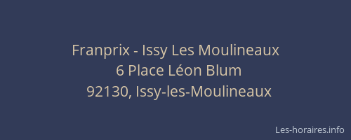 Franprix - Issy Les Moulineaux