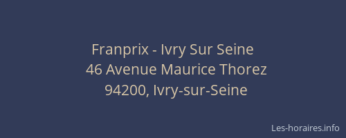 Franprix - Ivry Sur Seine
