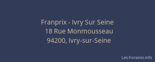 Franprix - Ivry Sur Seine