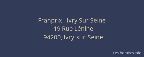 Franprix - Ivry Sur Seine