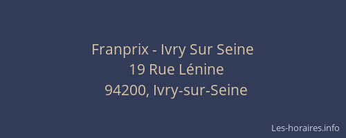 Franprix - Ivry Sur Seine