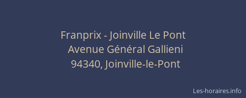 Franprix - Joinville Le Pont
