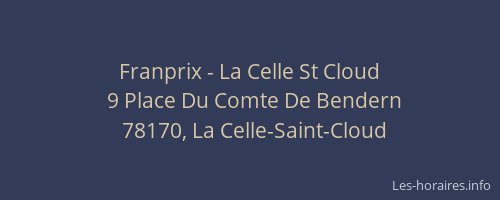 Franprix - La Celle St Cloud