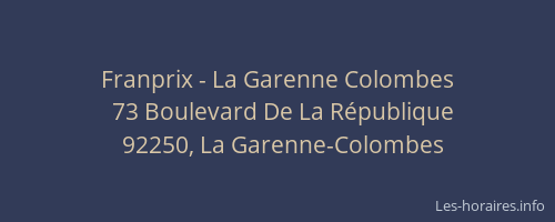 Franprix - La Garenne Colombes