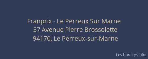 Franprix - Le Perreux Sur Marne