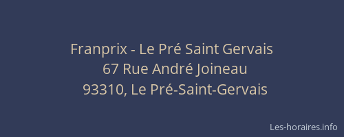 Franprix - Le Pré Saint Gervais