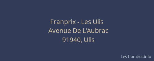 Franprix - Les Ulis