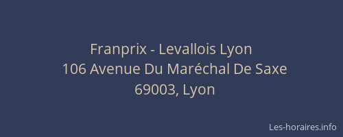 Franprix - Levallois Lyon