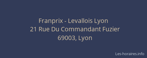 Franprix - Levallois Lyon