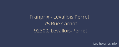Franprix - Levallois Perret