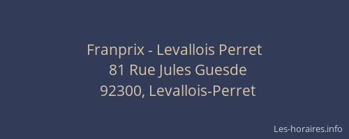 Franprix - Levallois Perret