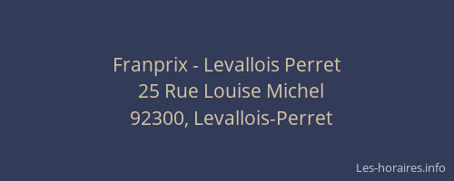 Franprix - Levallois Perret