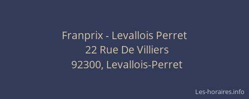 Franprix - Levallois Perret