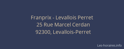 Franprix - Levallois Perret