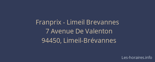 Franprix - Limeil Brevannes