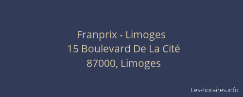 Franprix - Limoges
