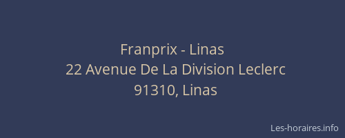 Franprix - Linas
