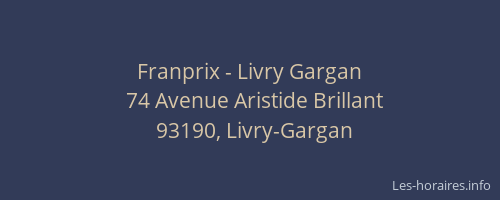 Franprix - Livry Gargan
