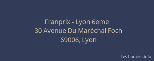 Franprix - Lyon 6eme
