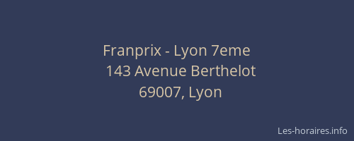 Franprix - Lyon 7eme