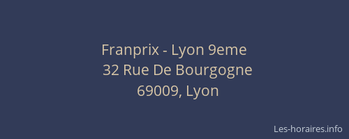 Franprix - Lyon 9eme