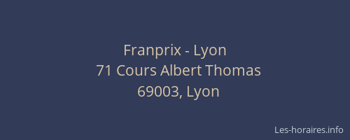 Franprix - Lyon