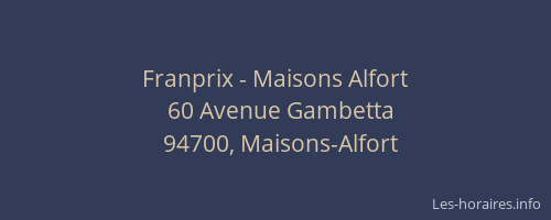 Franprix - Maisons Alfort