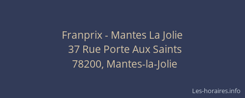 Franprix - Mantes La Jolie
