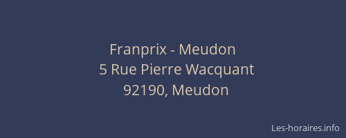 Franprix - Meudon