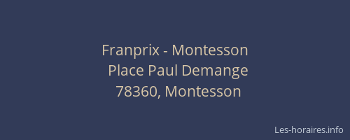 Franprix - Montesson