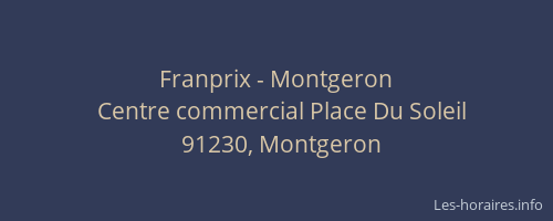 Franprix - Montgeron