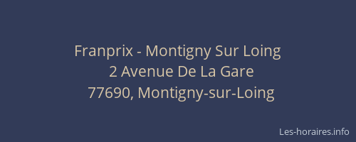 Franprix - Montigny Sur Loing