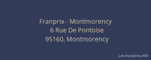 Franprix - Montmorency