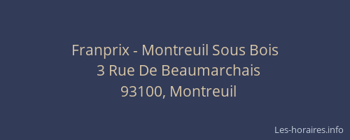 Franprix - Montreuil Sous Bois