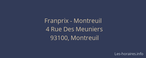 Franprix - Montreuil