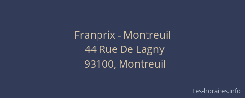 Franprix - Montreuil