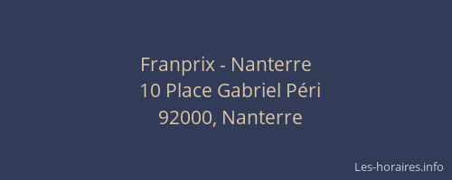 Franprix - Nanterre