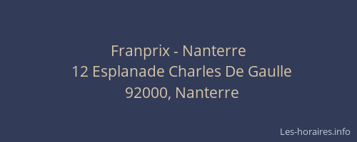 Franprix - Nanterre