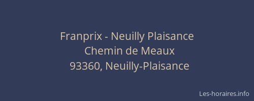 Franprix - Neuilly Plaisance