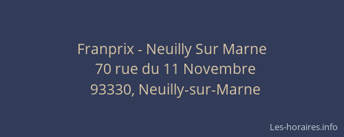 Franprix - Neuilly Sur Marne