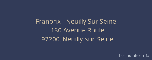 Franprix - Neuilly Sur Seine