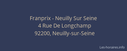 Franprix - Neuilly Sur Seine