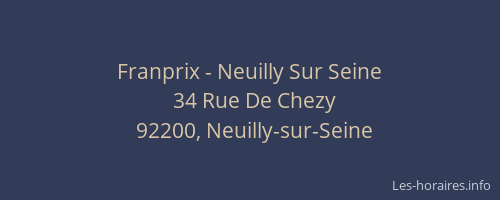 Franprix - Neuilly Sur Seine