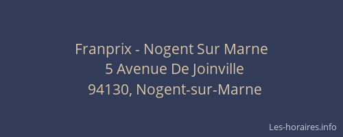 Franprix - Nogent Sur Marne