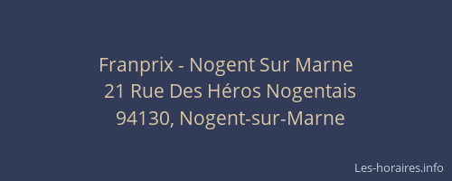 Franprix - Nogent Sur Marne