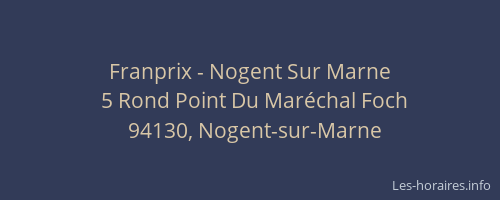 Franprix - Nogent Sur Marne