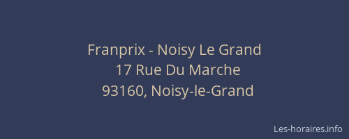 Franprix - Noisy Le Grand